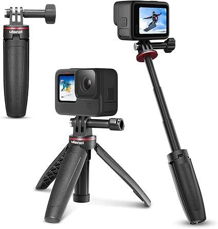 【在庫処分】ULANZI 自撮り棒 アクションカメラアクセサリー セルカ棒 スマホ 三脚 3段伸縮 用三脚スタンドDJI OSMO ACTION/OSMO POCKET用 アクションカメラアクセサリー