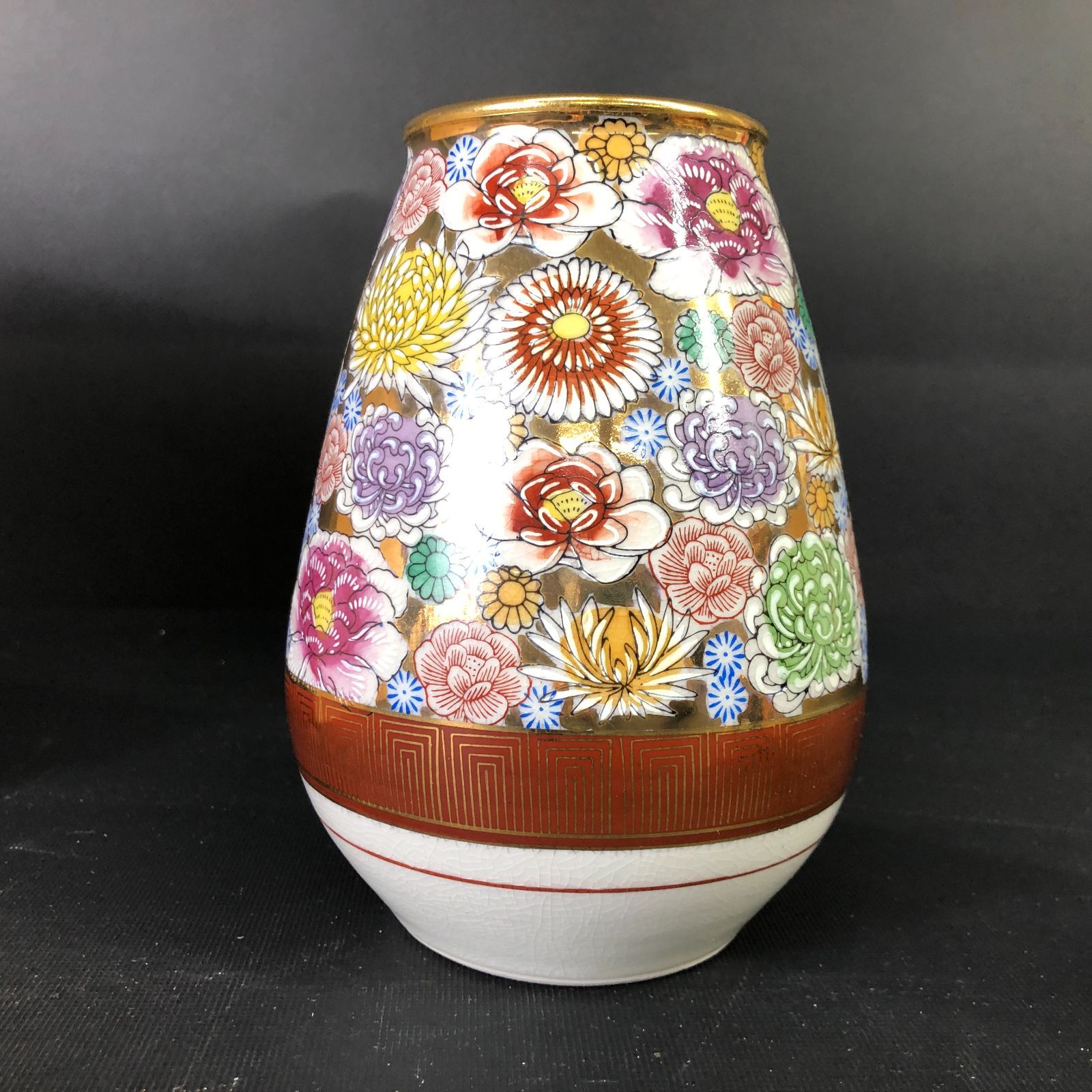 九谷焼花瓶 置物 陶磁器 九谷焼き明陶 花器 花瓶壺フラワー 九谷焼花瓶 置物 陶磁器 九谷焼き明陶 花器 花瓶壺フラワー