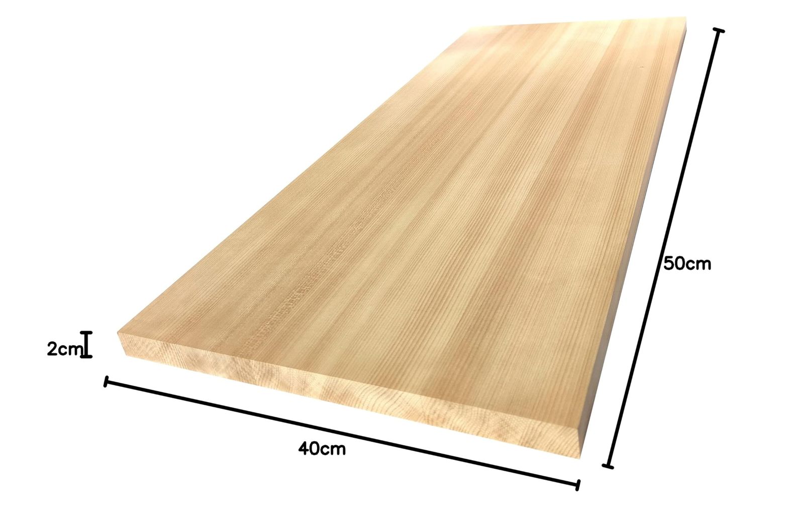 まな板 木 大きい 業務用 無垢板 業務用大型まな板 厚さ20mm × 幅400mm × 長さ500mm 米桧 魚捌き用 厚い 日本製 キャンプ のし板 麺台 ウッディヨネダ