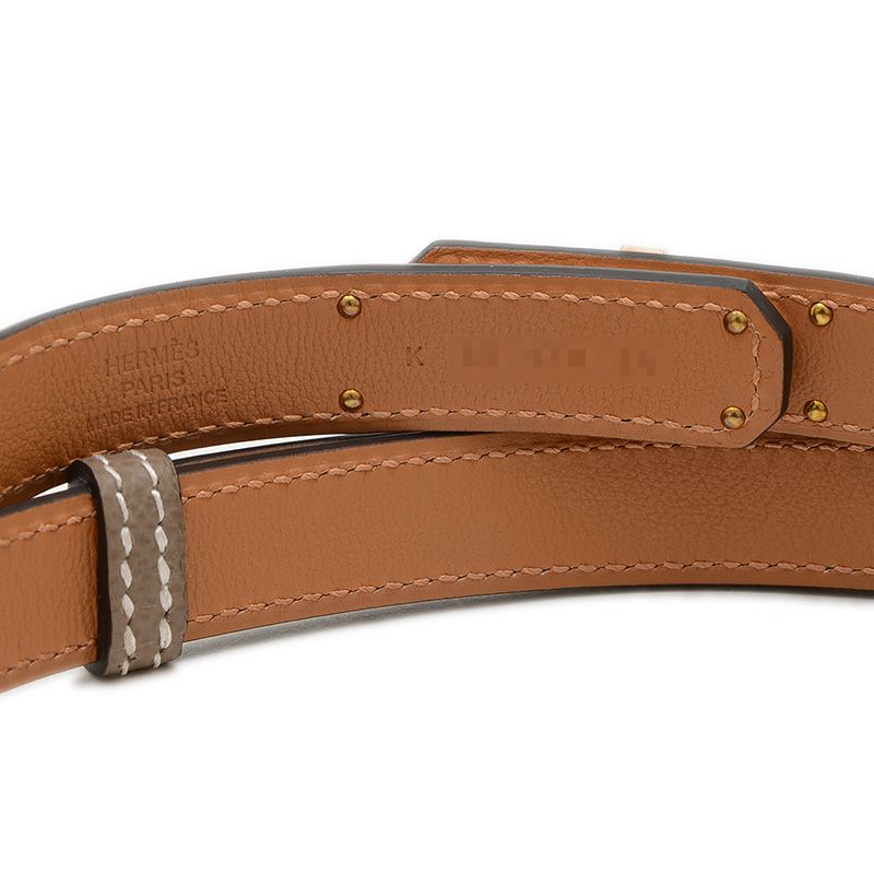 エルメス　ベルト　ケリー　18 黒　エプソン　ローズゴールド　K刻印　新品　本物 エルメス ケリーベルト 18 レディース エプソン ブラック ローズ