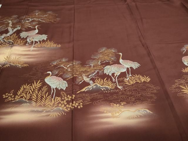 平和屋着物○訪問着 刺繍 楓 暈し染め 金銀彩 正絹 逸品 CAAU1912yc