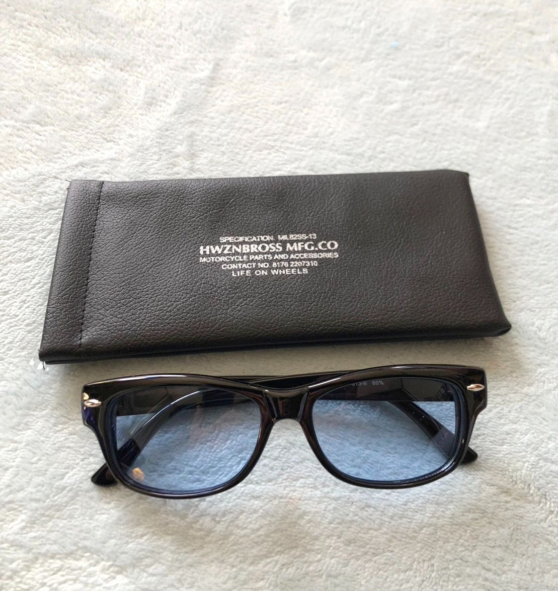 ○HWZNBROSS original BIKER SHADE (BLUE）ハウゼンブロス