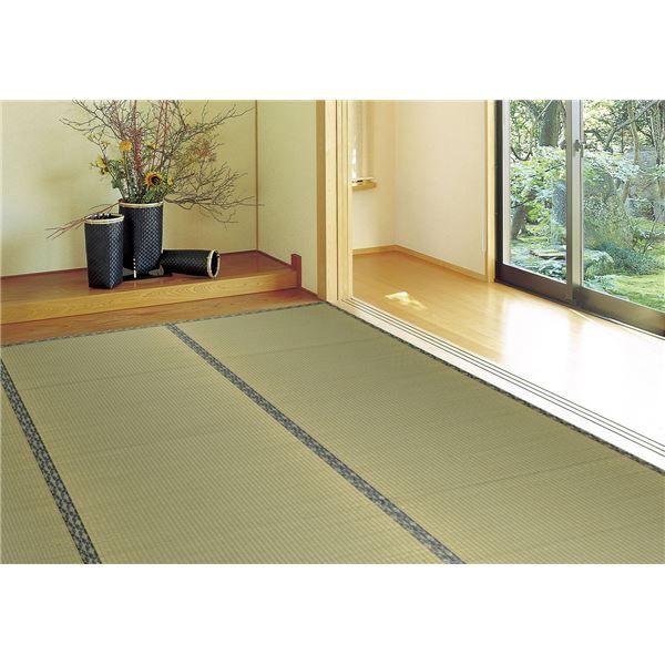 い草 ラグマット 絨毯 江戸間 4.5帖 撥水加工 双目織 上敷き 白馬 はくば リビング ダイニング 引っ越し 模様替え