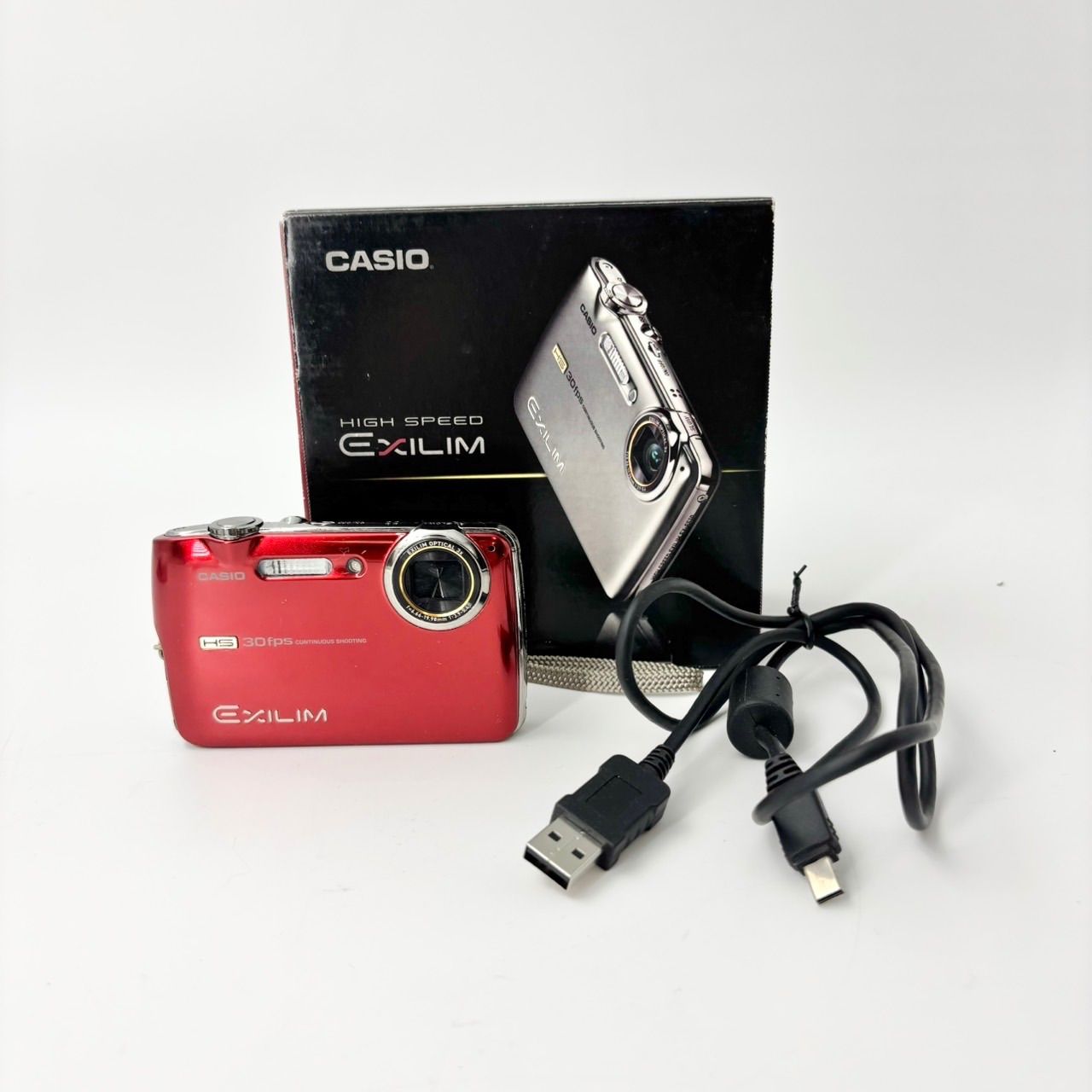 1338 CASIO EXILIM EX-FS10 デジタルカメラ レッド カシオ デジカメ 