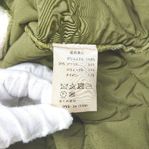 ◇ ⊇ MICALLE MICALLE ニットドッキング 長袖 キルティングジャケット 