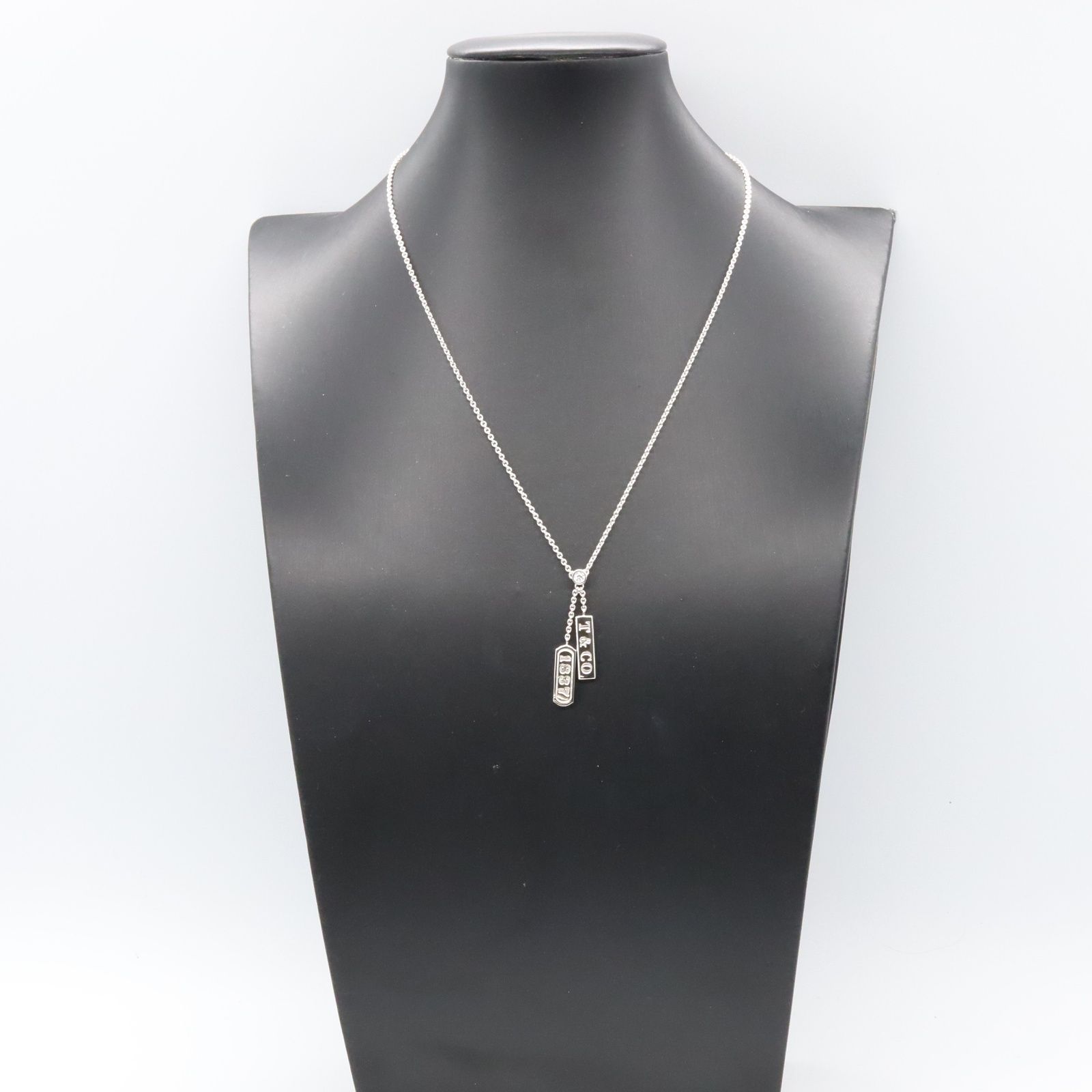TIFFANY＆CO ティファニー 1837 ダブルバードロップ ネックレス ダイヤ 