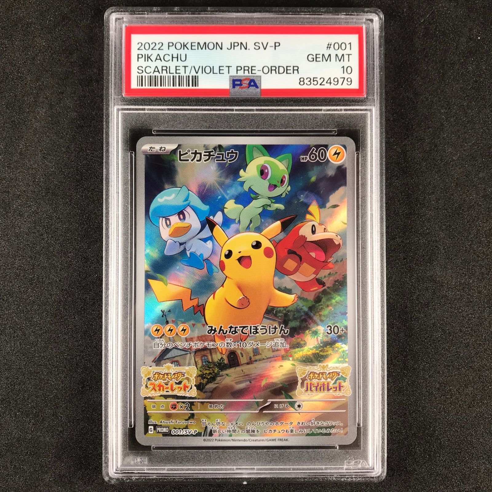 ☆ポケモンカードゲーム 001/SV/P ピカチュウ プロモーションカード 