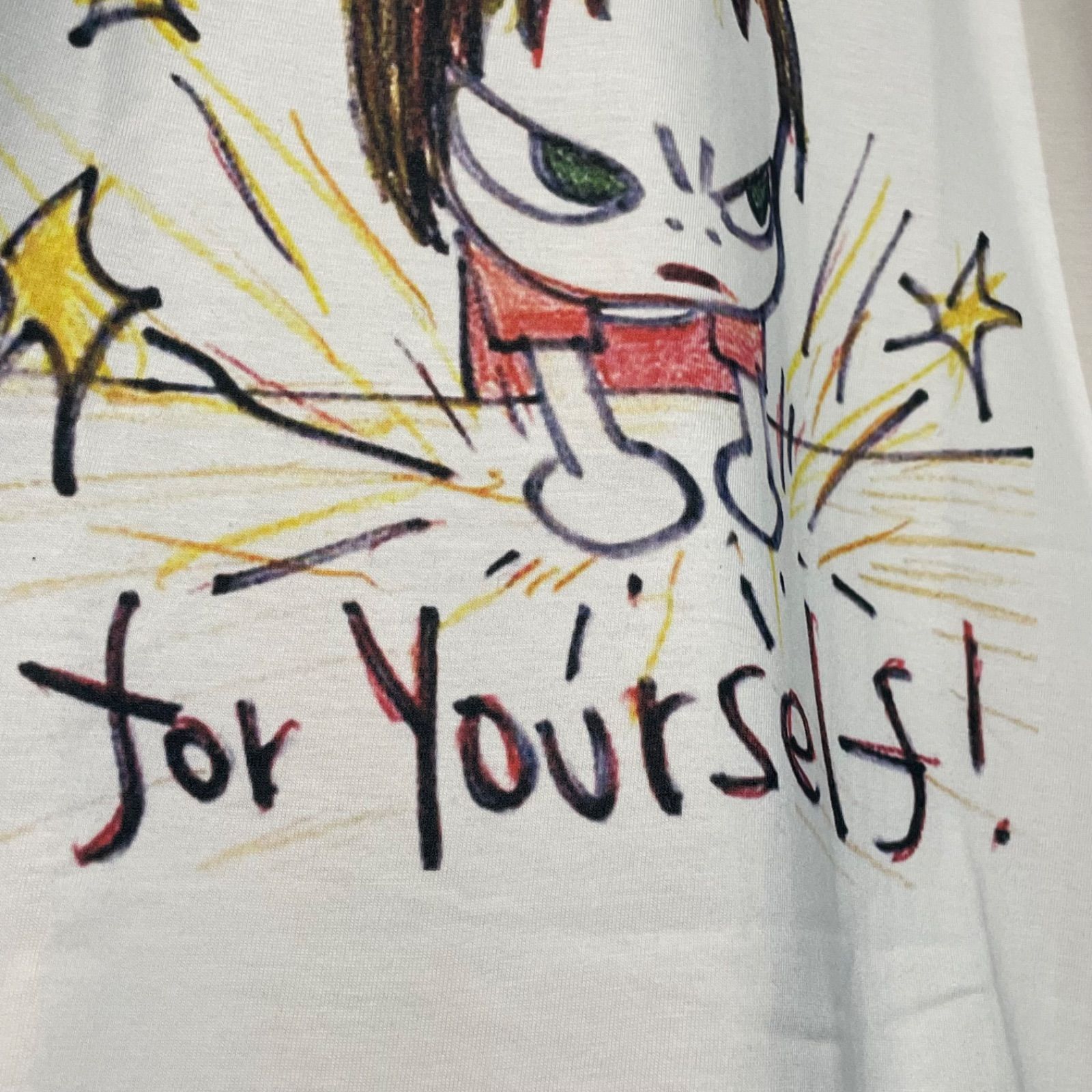 sizeM/L】奈良美智 宣戦布告 イラスト Tシャツ nara yoshitomo 