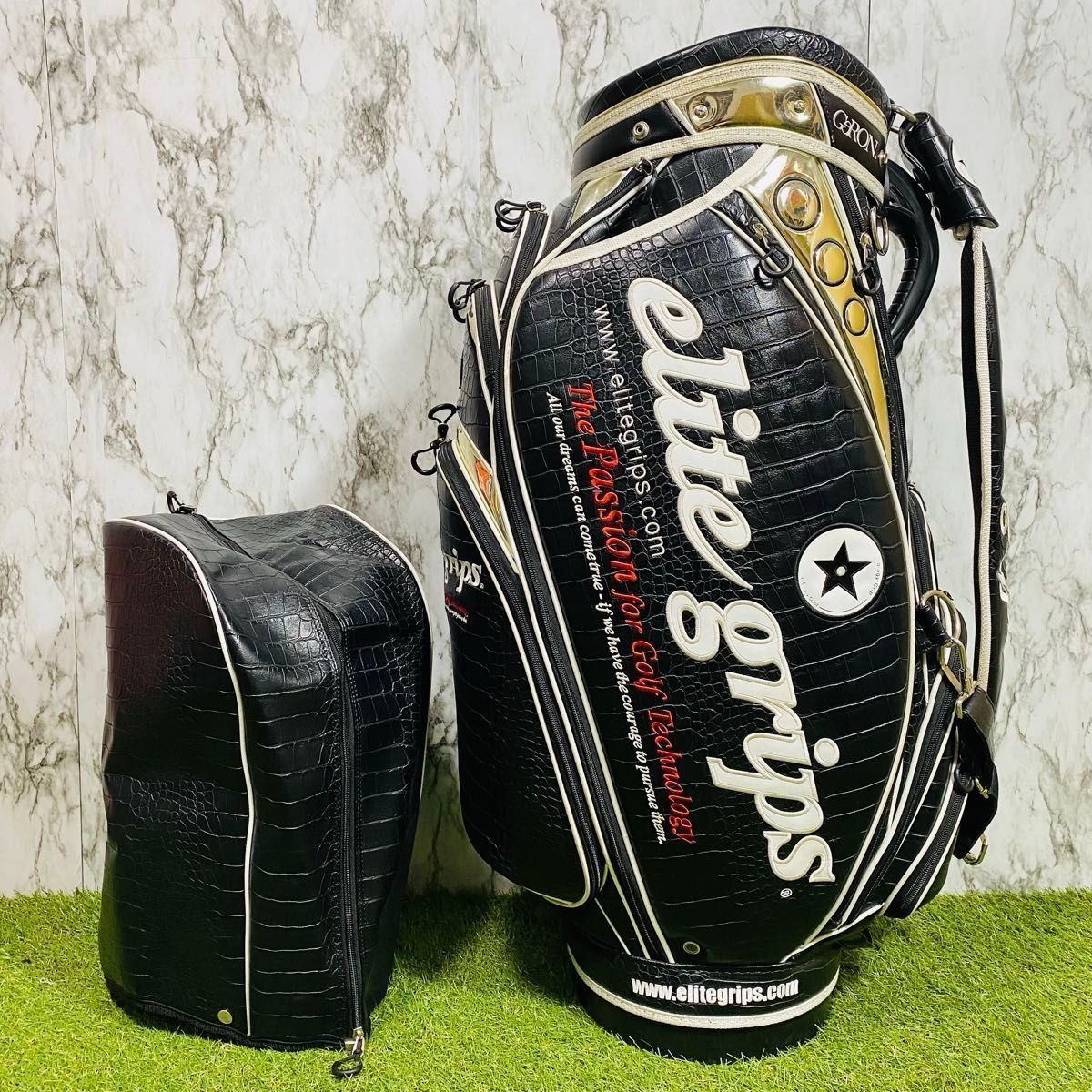 良品】エリートグリップ ツアーモデル カート式 キャディバッグ