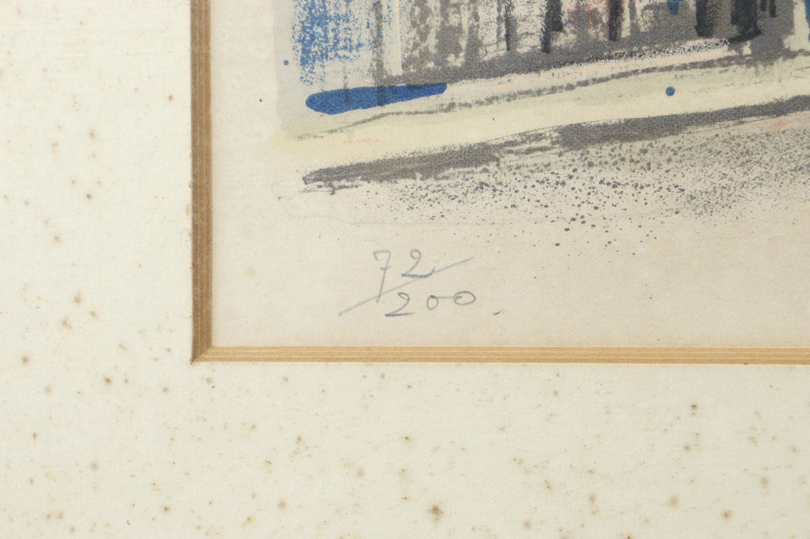 荻須高徳「モントルグイユ通り」リトグラフ 72/200 直筆サイン 古美術