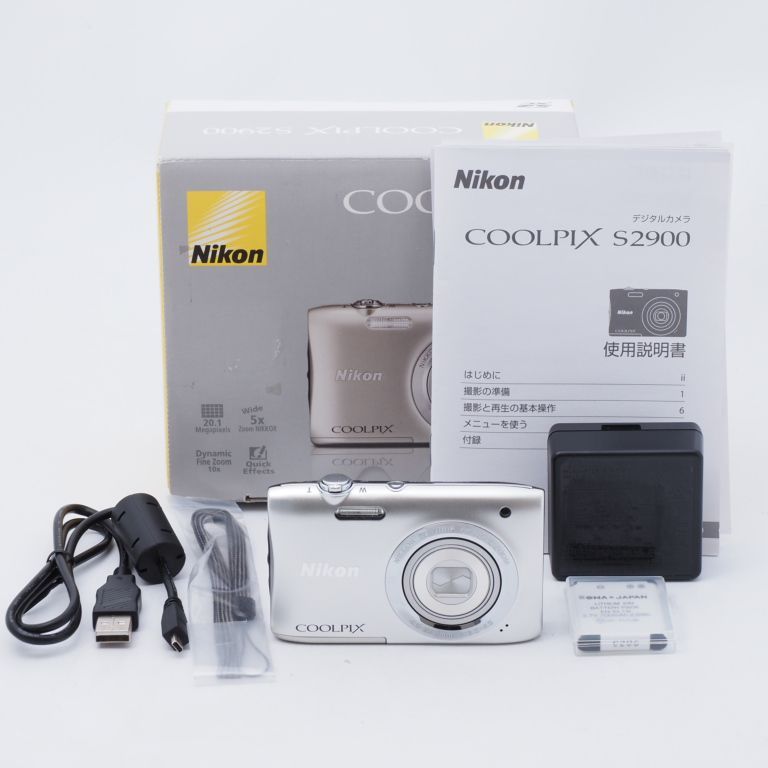 【動作品】Nikon クルーピクスS2900 シルバー Nikon Coolpix S2900 | eBay