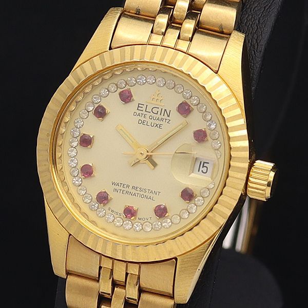 【値下げ】腕時計　エルジン　ELGIN　スモセコ　手巻き　修理保証書付き　美品 LORD ELGIN ヴィンテージ腕時計 レクタンギュラー スモセコ 手