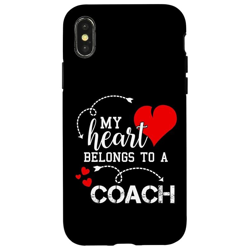 新品　iPhone X/XS My Heart Belongs To A Coach Funny Coaching スマホケース