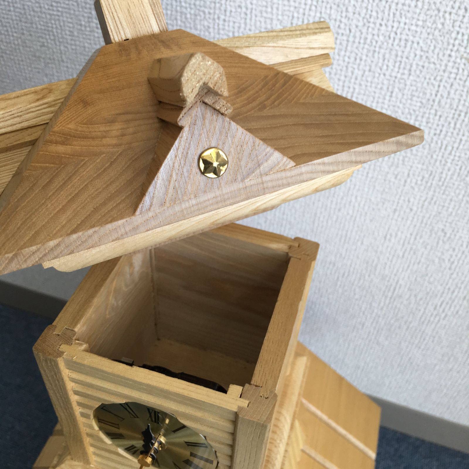 箱付き】札幌 大きな時計台オブジェ オルゴール 時計付き 木製 - メルカリ