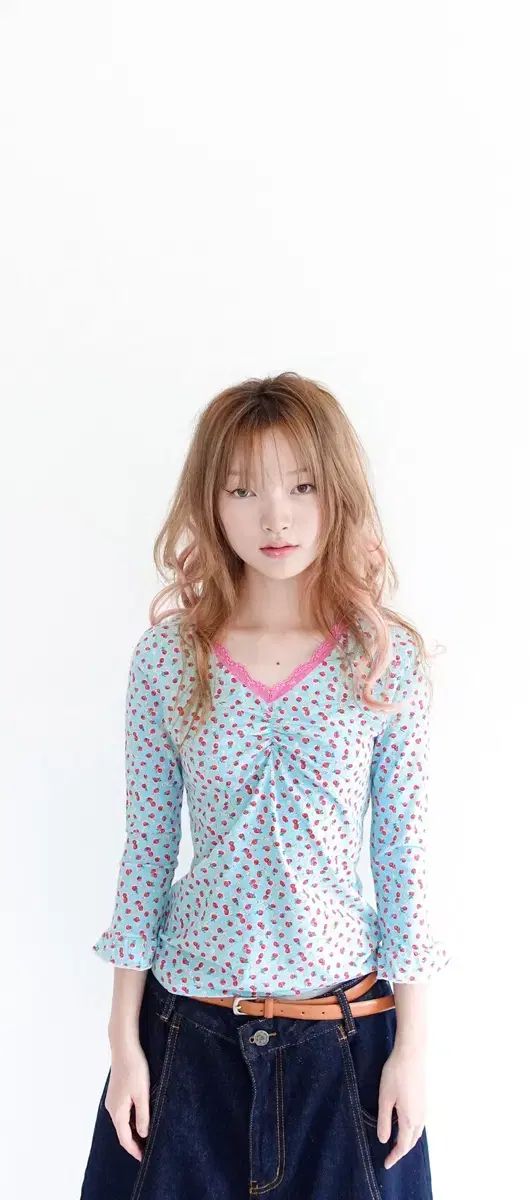 shop faerie リトル イチゴ レース トップス ミント