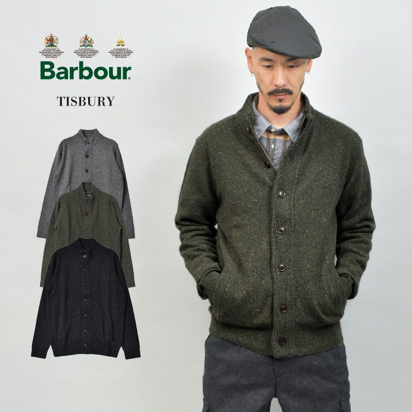 バブアー カーディガン MKN1341 メンズ ティズベリー BARBOUR カラー:01.ブラック 品番：2622-0110