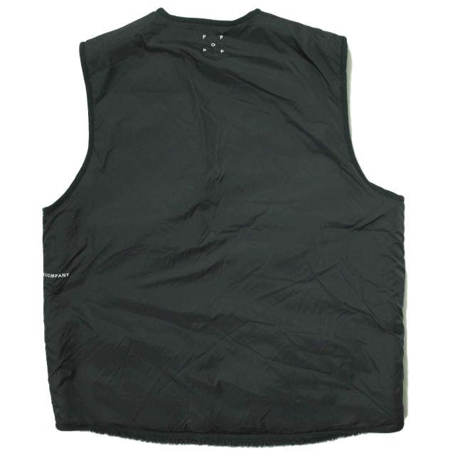 POP TRADING COMPANY ポップトレーディングカンパニー HAROLD REVERSIBLE VEST ボアリバーシブルベスト L ブラック ジレ トップス g16672