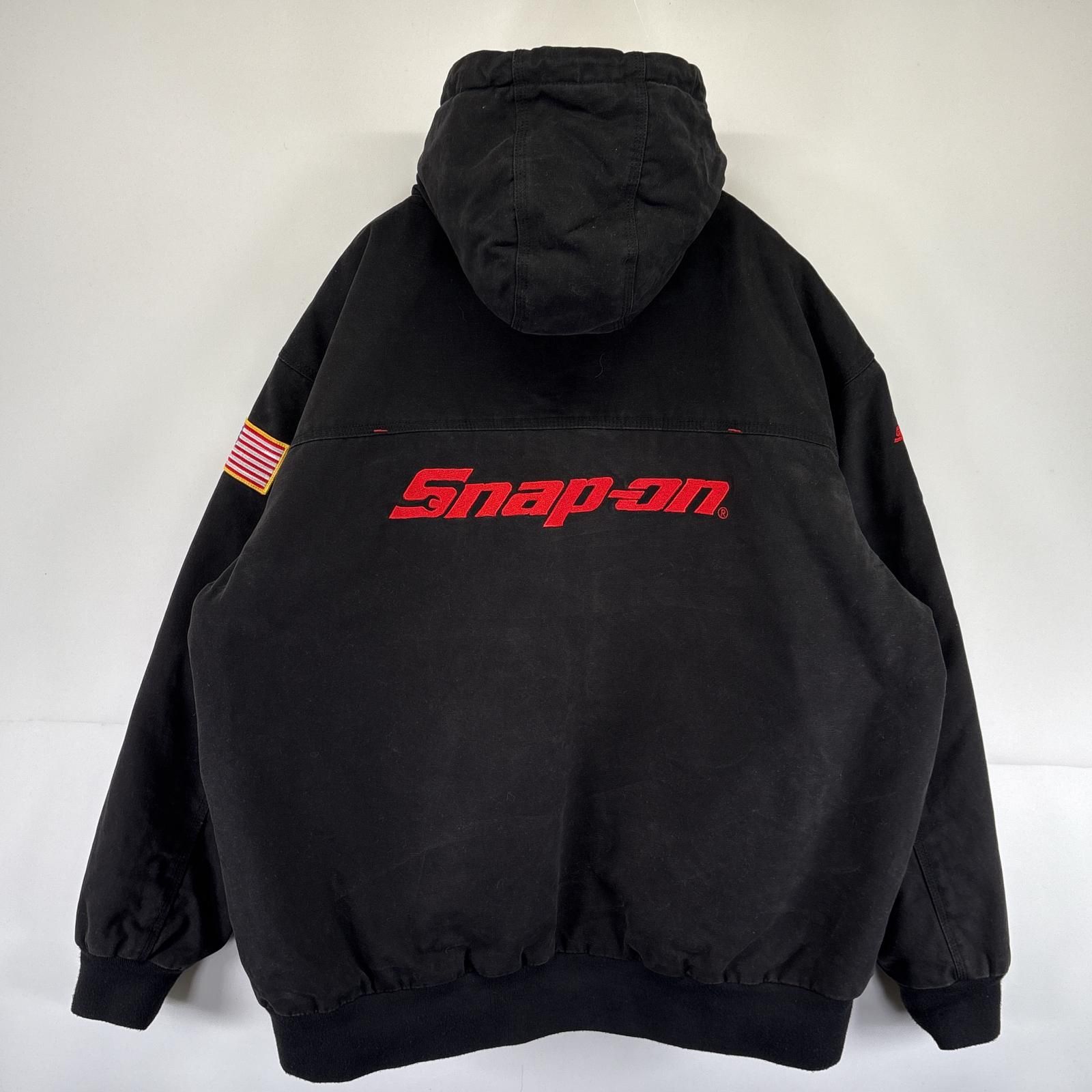 古着 スナップオン SnapOn ワークジャケット ダック パーカー バック 