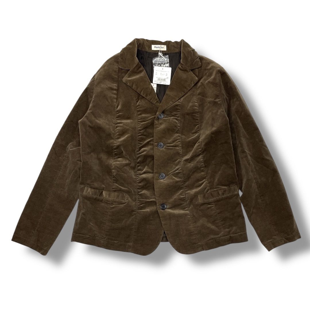 Plantation プランテーション ストレッチ 別珍 ジャケット アウター ベロア ギャザー 無地 PL13FD020 茶色 ブラウン Mサイズ レディース 冬 ゴーゴー古着マルイファミリー溝口店 11 No.59 GULLKHAN_COM