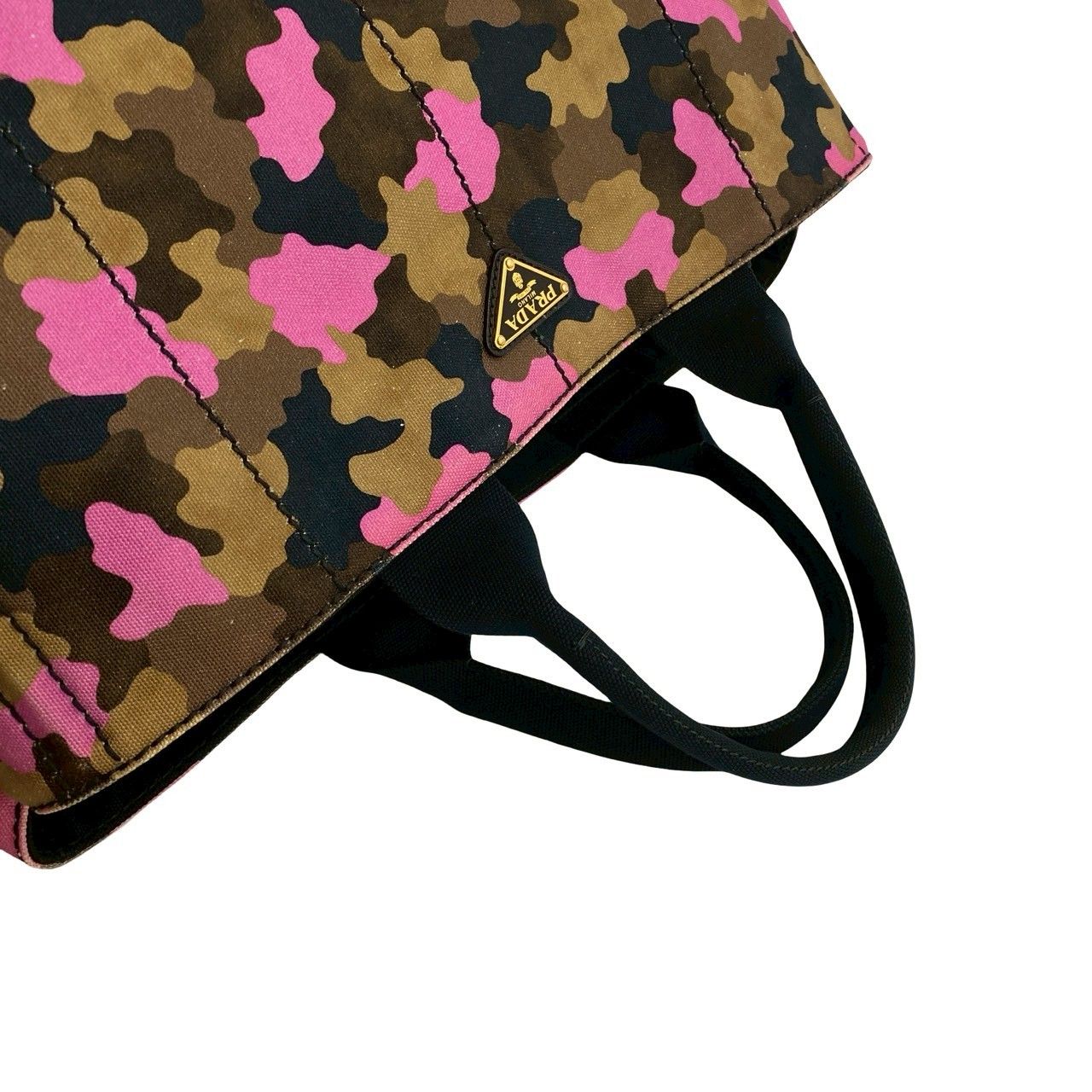 極 美品 PRADA プラダ カナパ 三角ロゴ 金具 迷彩