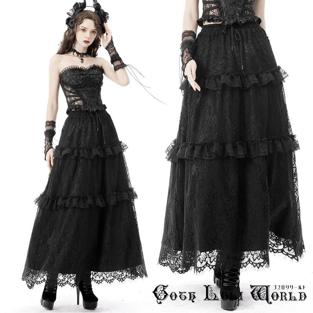 ゴスロリワールド KW227 ゴスロリファッション レースフリル