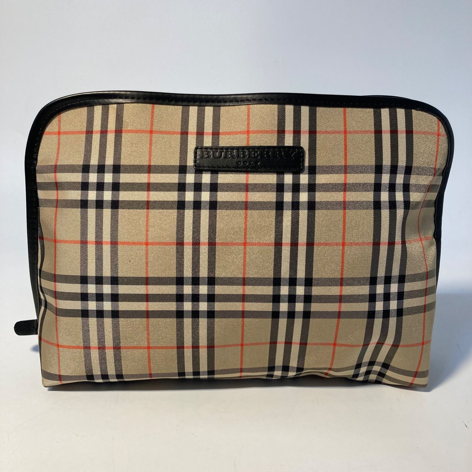 バーバリー(BURBERRY)ノバチェッククラッチバッグ （中古