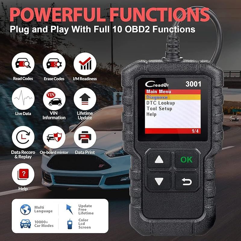 LAUNCH CR3001 obd2診断機 日本語 自動車故障診断機 ベンツ診断