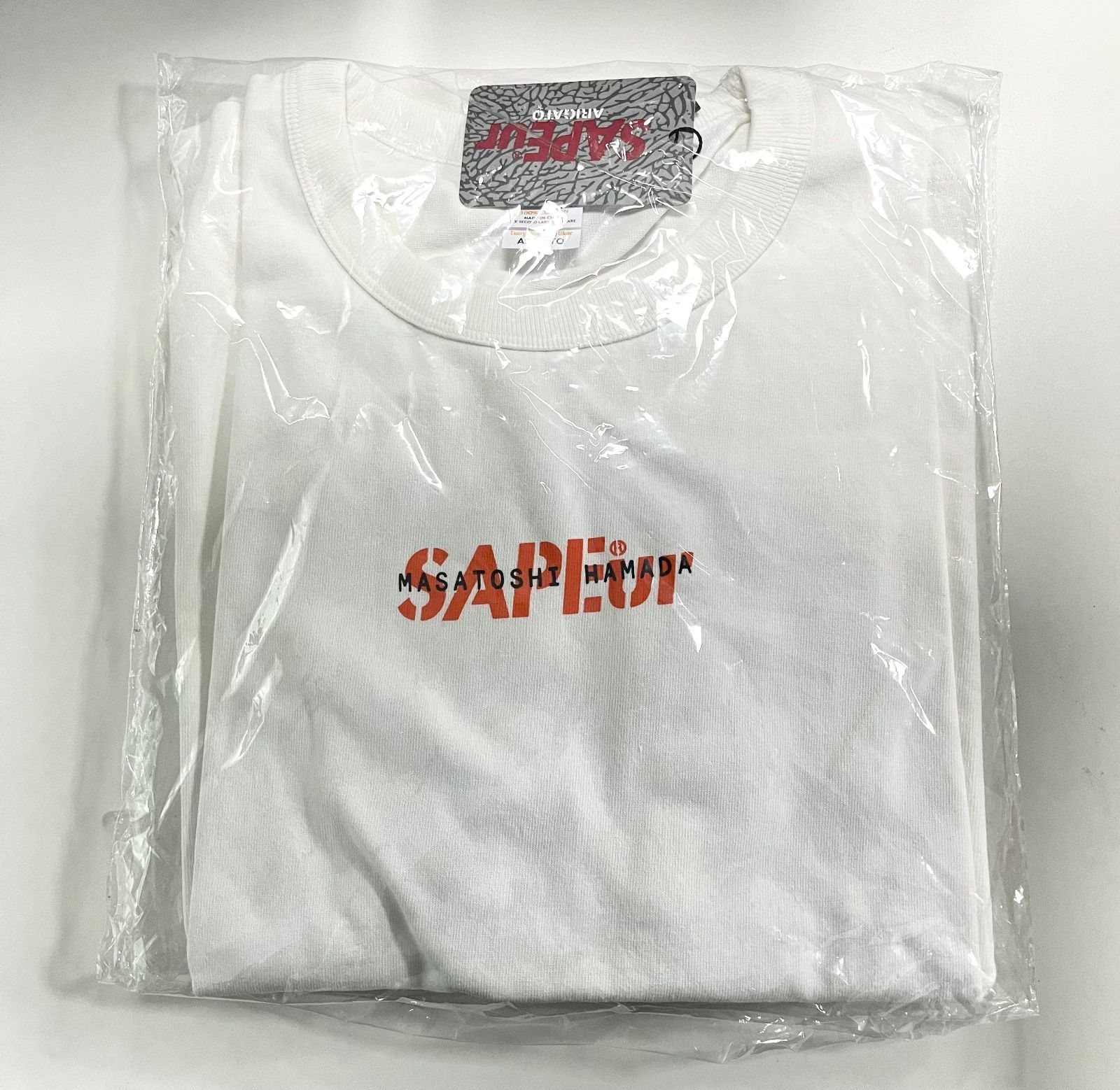 サプール SAPEur 浜田雅功 Tシャツ オレンジ　コラボレーション　未開封 SAPEur サプール x 浜田雅功 Tシャツ オレンジ - メルカリ