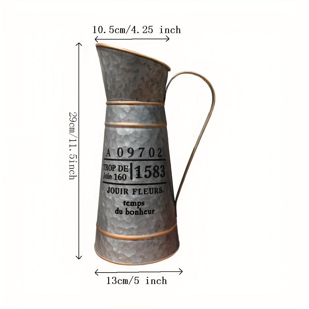 フラワーポット 金属製 耐久性 じょうろ 水差し おしゃれ ヴィンテージ レトロ アメリカン シック 植物 室内 屋外