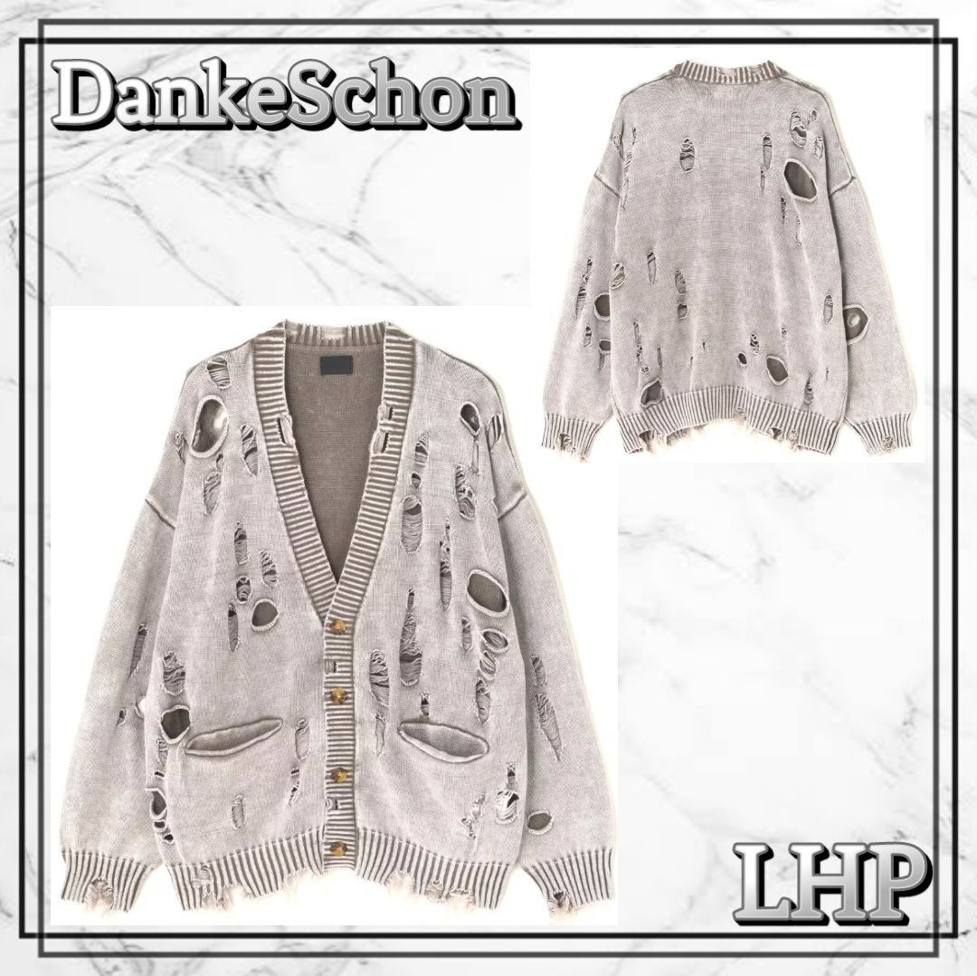 LHP ダンケシェーン トップス ダメージ加工 トレーナー ニット カーディガン LHP DankeSchon ダンケシェーン トップス ダメージ加工