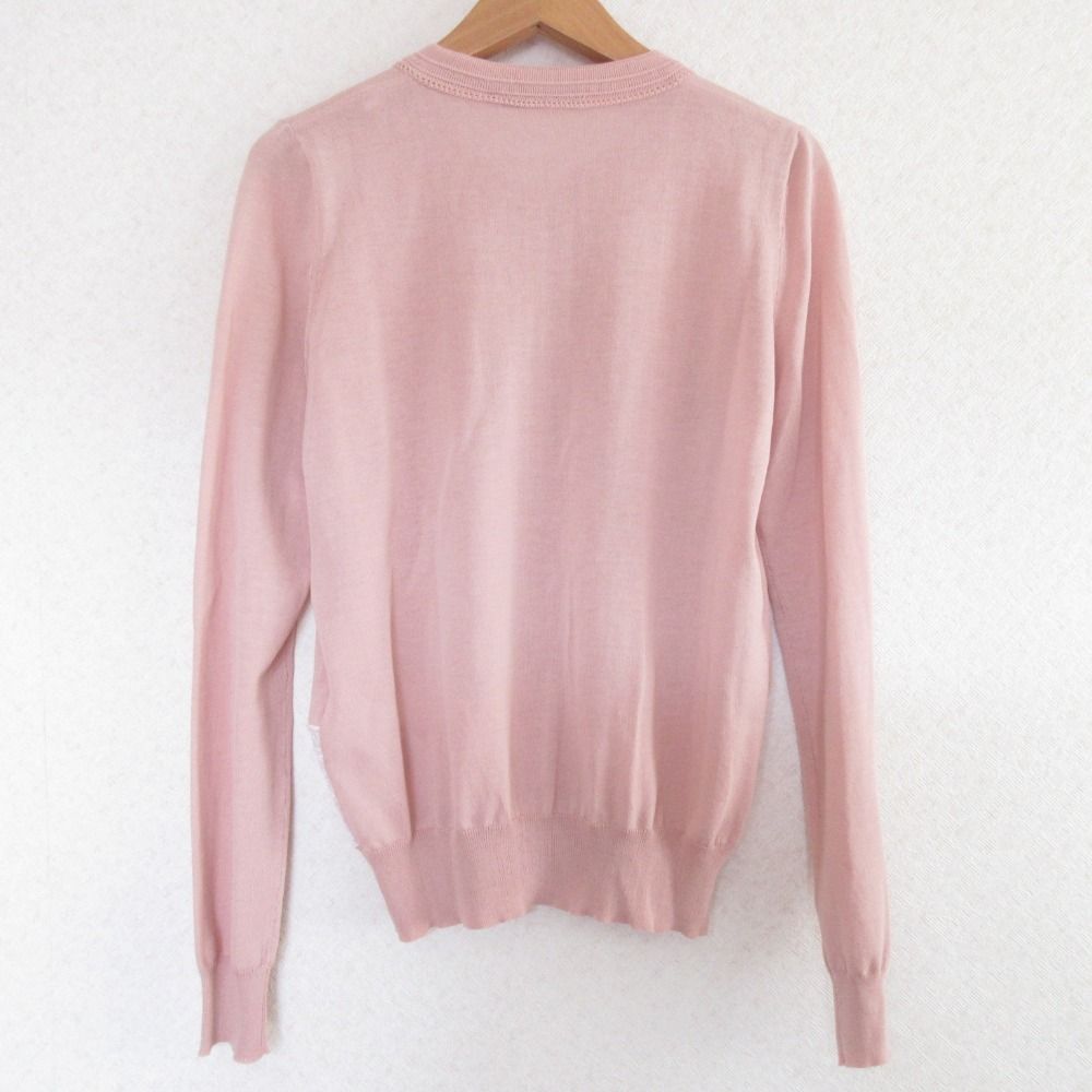 良品 Blumarine ブルマリン クルーネック レースコンビ ニット