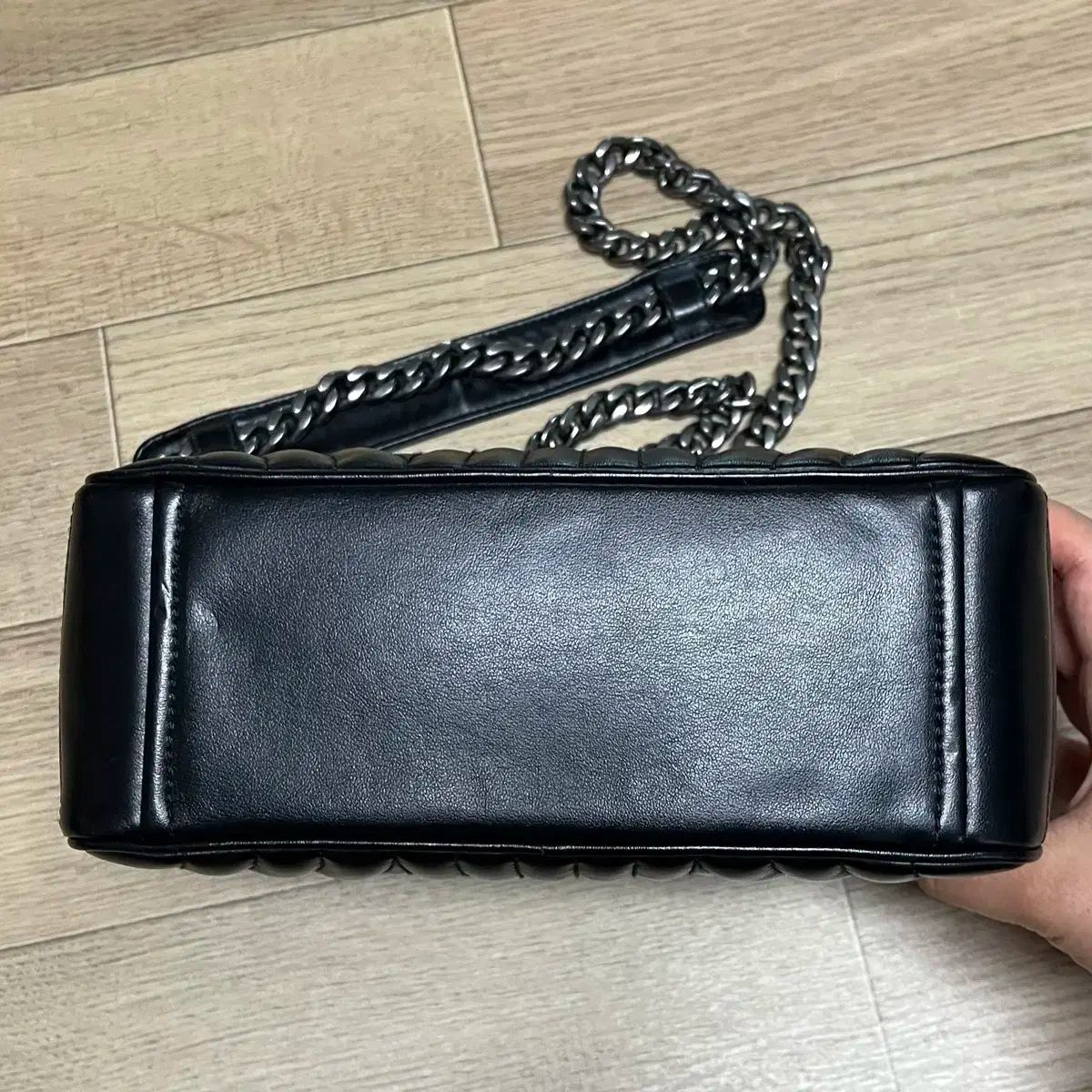 【Aランク】PRADA プラダ/ダイアグラム チェーン クロスバッグ プラダ/ショルダーバッグ/ダイアグラム クロスボディーバッグ/黒