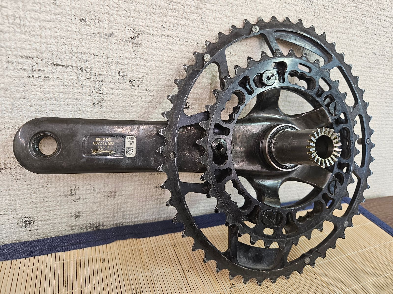 ■ CAMPAGNOLO RECORD ULTRA TORQUE CT 170mm FC7 【 ROTOR QRINGS 50-36t 】 カンパニョーロ レコード ウルトラトルク コンパクト クランクセット ロード ローター JIS用カンパBB付 T-40