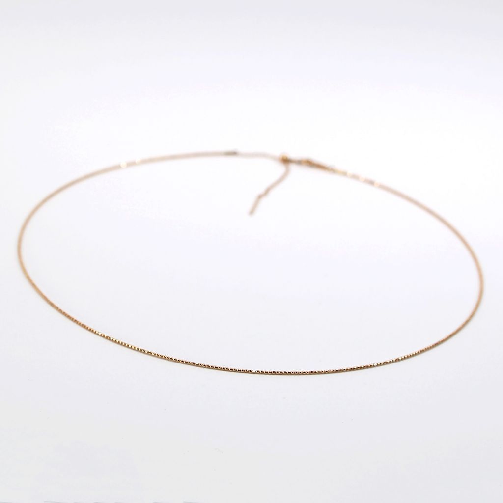 K10 オメガチェーンネックレス 真珠 40cm～45cm アジャスター付き K10 オメガチェーンネックレス 真珠 40cm～45cm アジャスター付き