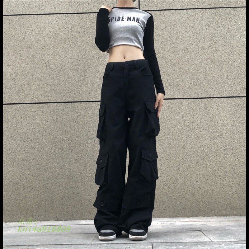 カーゴパンツポケット韓国ファッ