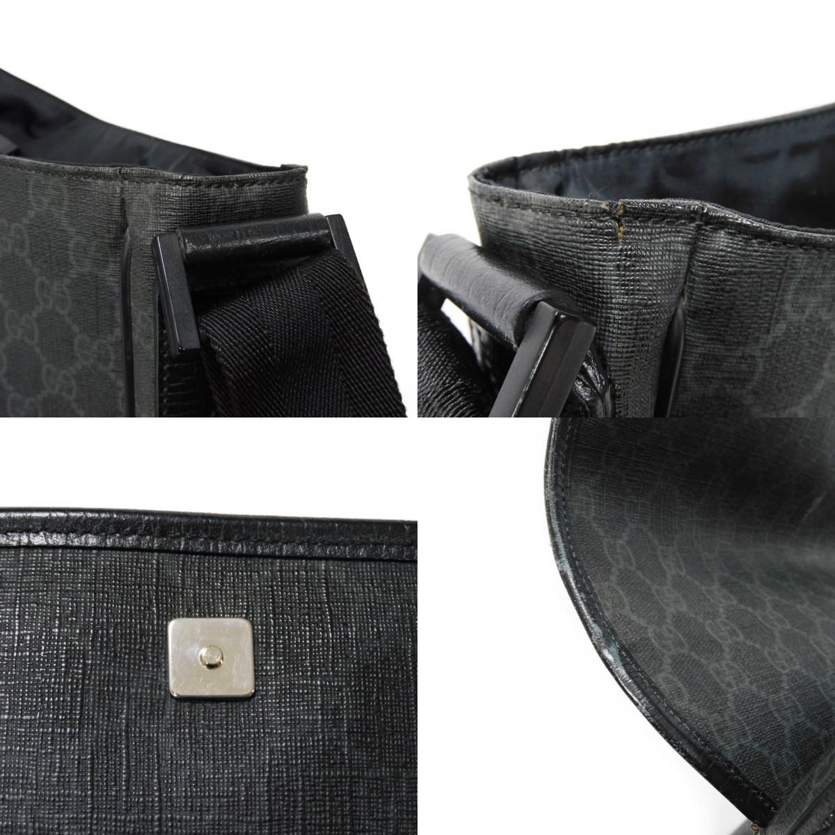 GUCCI グッチ メッセンジャーバッグ GGスプリーム ロゴ エンボス