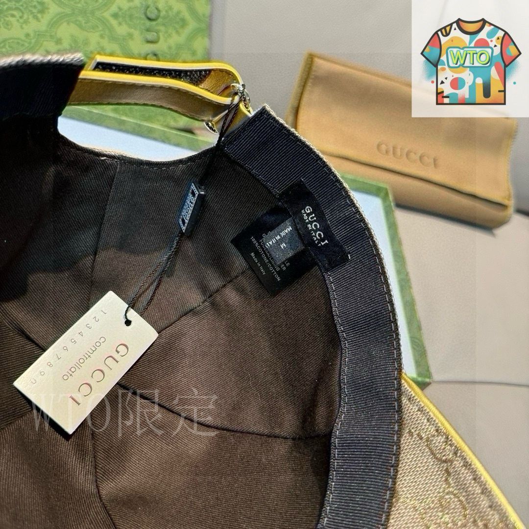 今日WTO】Gucci ゴールドロゴ ベースボールキャップ-ZM84 - メルカリ