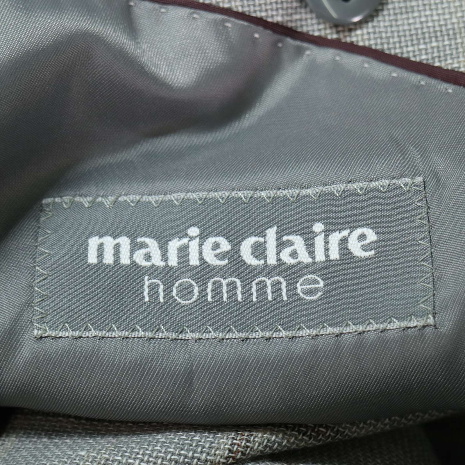 【Lサイズ】marie claire homme チェック柄ビジネスジャケット 2025年最新】marie claire homme メンズ テーラードジャケットの