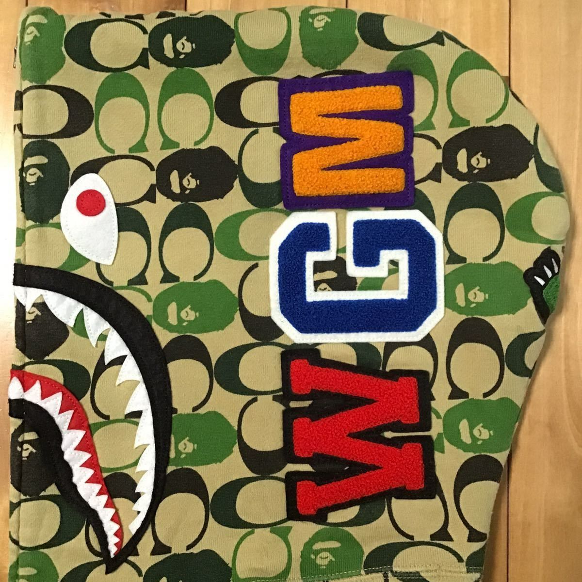 COACH × BAPE シャーク パーカー Sサイズ shark full zip hoodie a bathing ape エイプ ベイプ  アベイシングエイプ コーチ