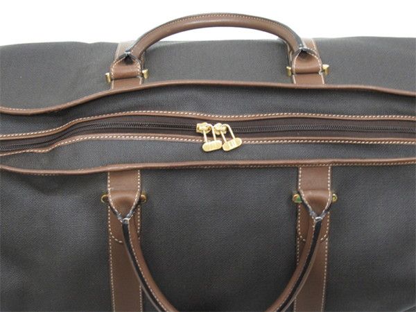 ダンヒル Dunhill ボストンバッグ ヘリンボーン グレー 灰色 ブラウン