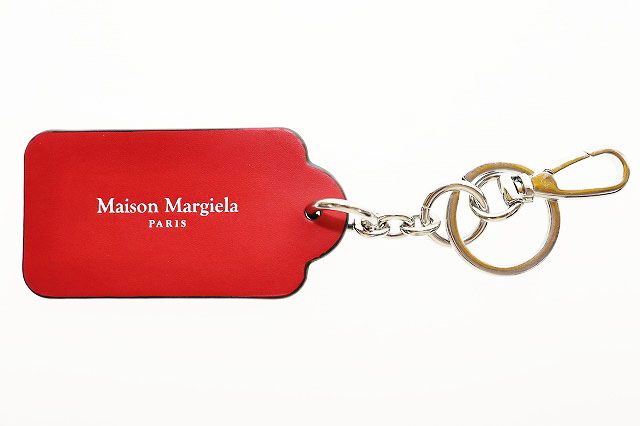メゾンマルジェラ Maison Margiela SA1UA0005 P6448 4ステッチ ロゴ キーリング キーホルダー チャーム レザー ブラック ブランド古着ベクトル AA ●▲ 250427