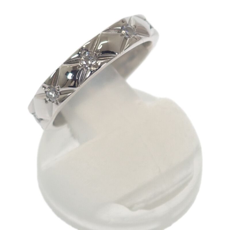 【さらにお値下げ】pt900 アウイナイト　ダイヤ　ハフエタリング　14.5号 最終お値下げ】pt900 アウイナイト ダイヤ ハフエタリング 14.5号