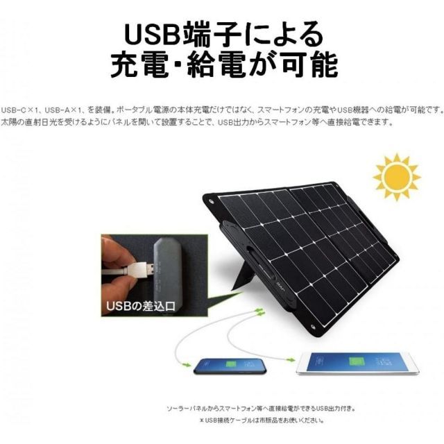 ポータブルソーラーパネル