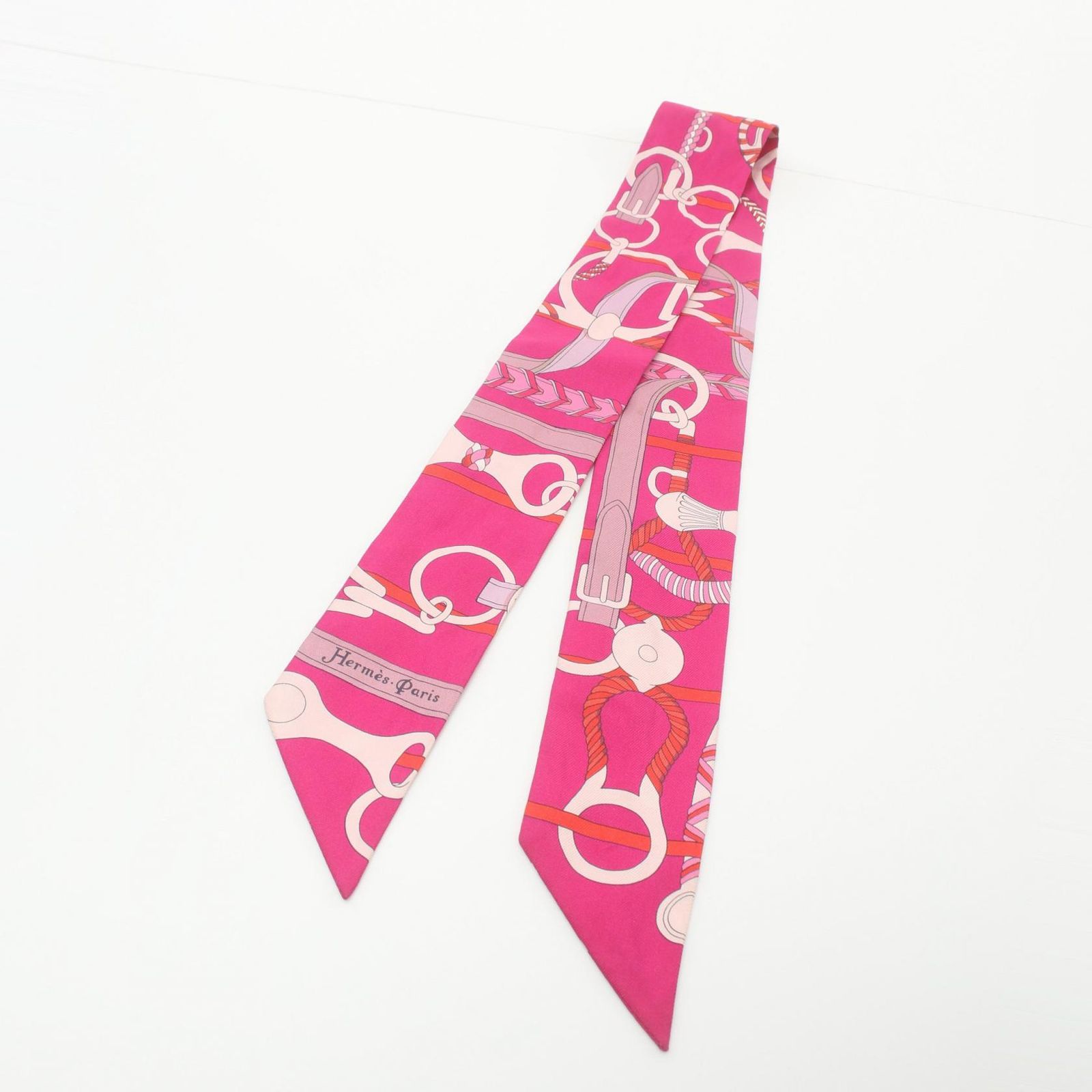 エルメス ツイリー Panoplie Equestre Fuchsia スカーフ - メルカリ