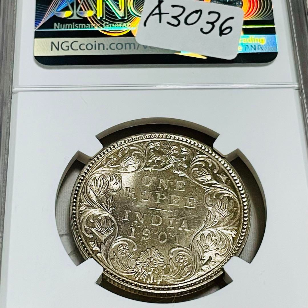 爆買い 1901 英領インド 1ルピー銀貨 ゴシッククラウン ヴィクトリア