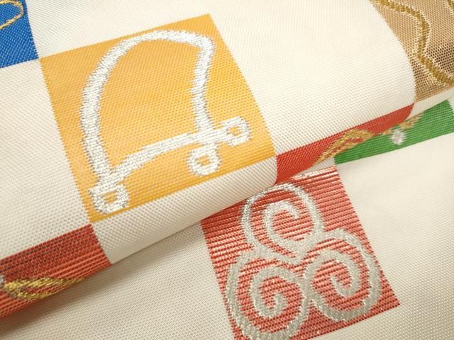 平和屋着物□極上 龍村美術織物 たつむら 九寸名古屋帯 孔鳥