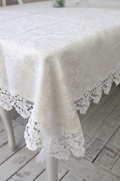 テーブルクロス 6人掛けテーブル 最新 撥水 レース 135×225cm