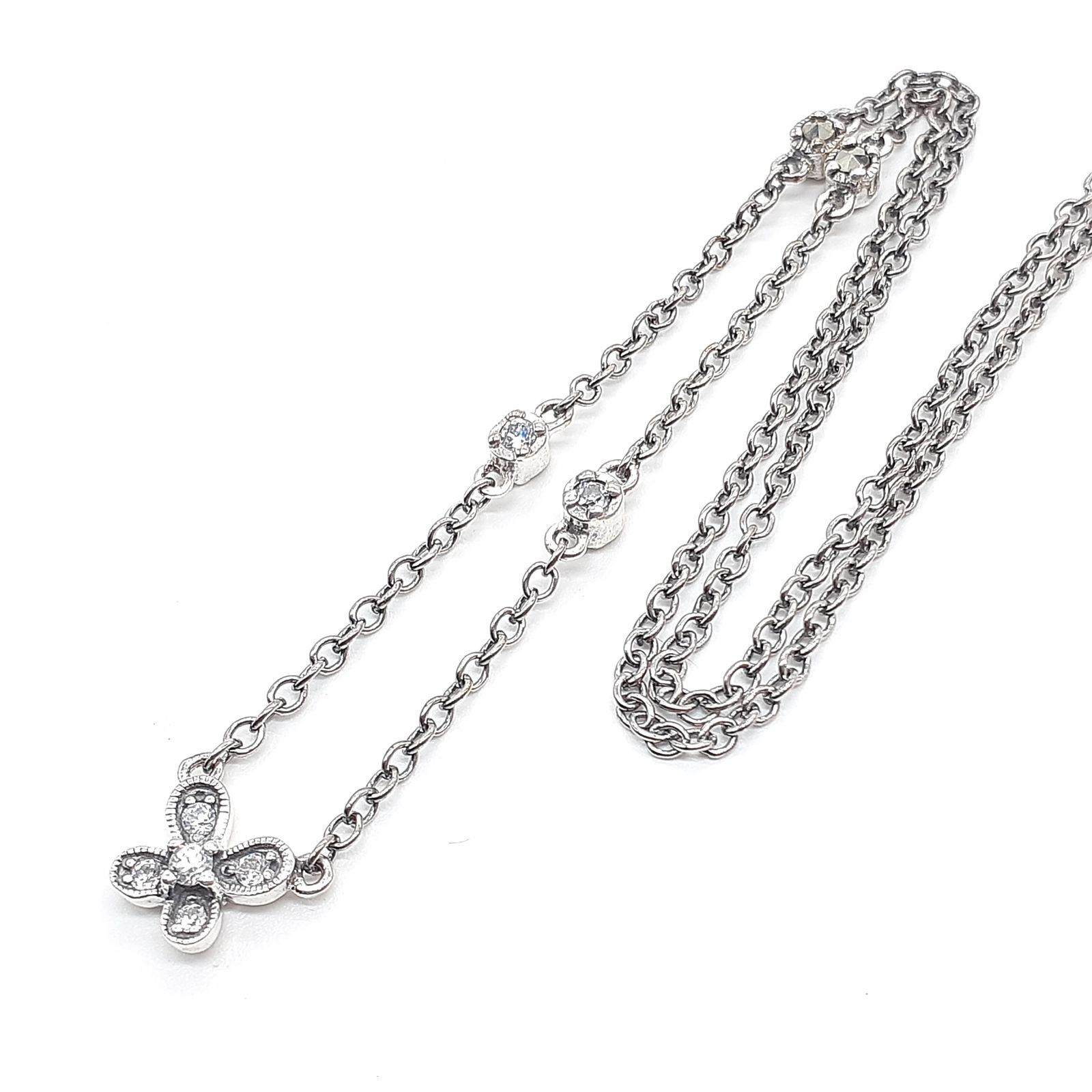 ANNA SUI アナスイ ネックレス SILVER 925 シルバー ジルコニア マーカ 