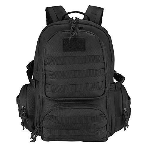 ブラック [ProCase] バックパック, 42L 大容量リュックサック MOLLE