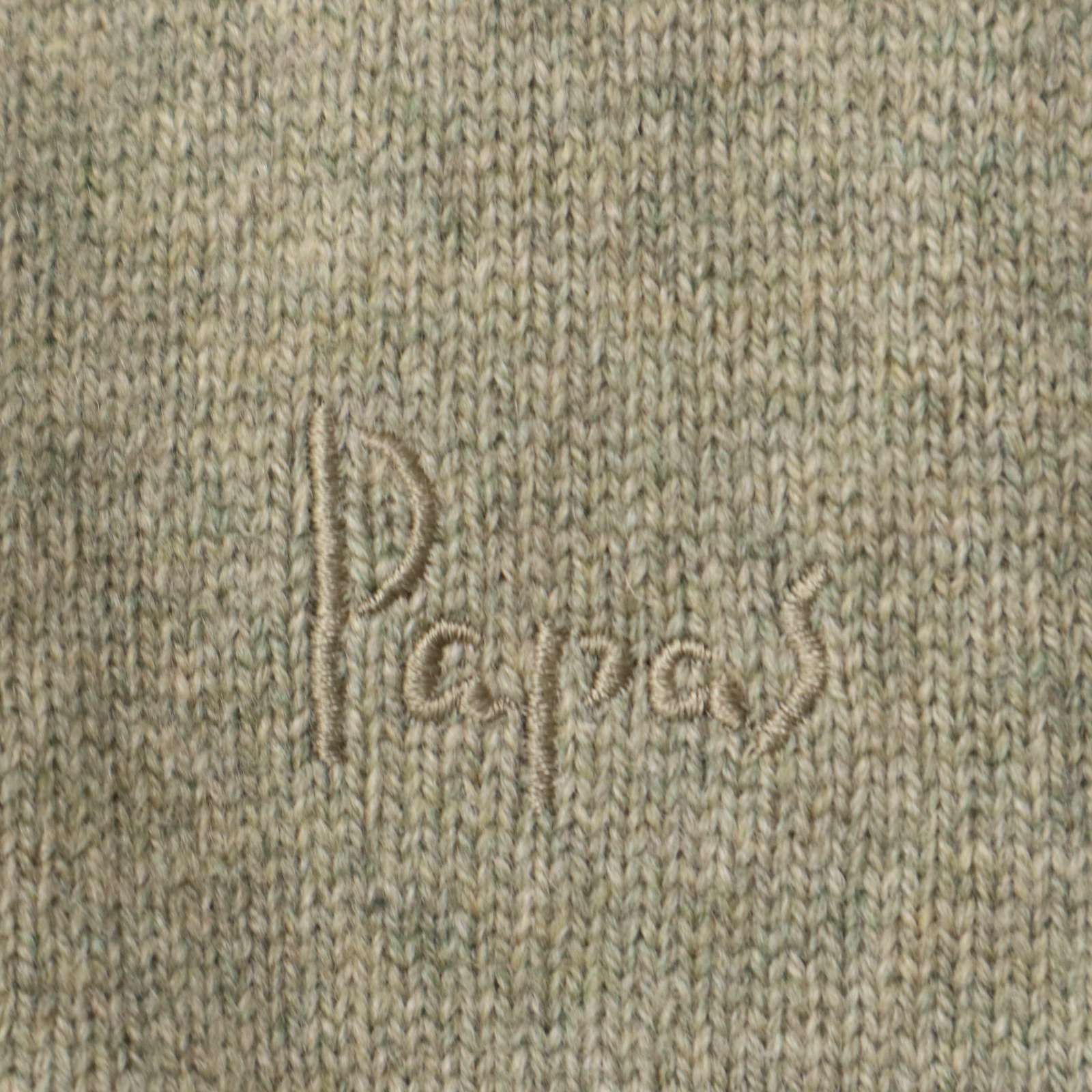 美品✨カシミア50%✨刺繍ネームロゴ入り パパス ニット Lサイズ papas